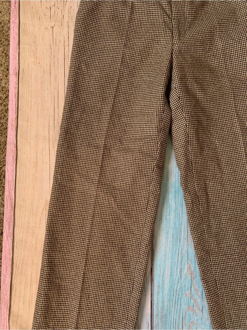 Vintage wool Brown Men's Dress Pants trousers